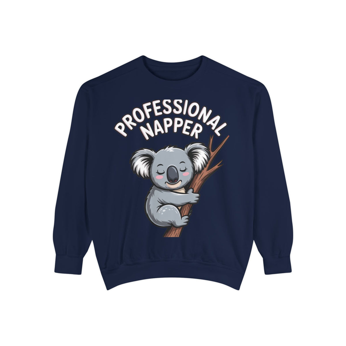 Professional Napper Koala Sweatshirt, Funny Koala Crewneck, Cute Nap Lover Gift, Cozy Animal Sweatshirt for Sleepy Souls