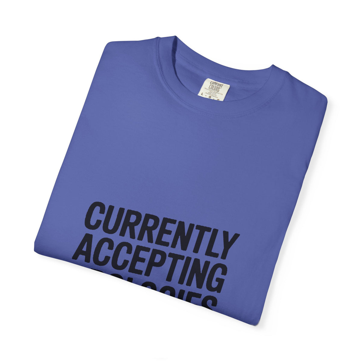 Currently Accepting Apologies And Wine Shirt, Funny Sarcastic T-Shirt, Wine Lover Gift, Bold Typography Tee for Women and Men