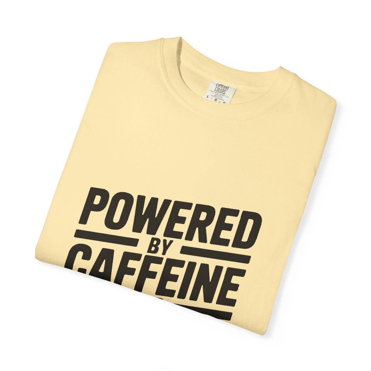 Powered By Caffeine And Spite Shirt, Funny Sarcastic Coffee T-Shirt, Bold Typography Tee, Sarcastic Gift for Coworker
