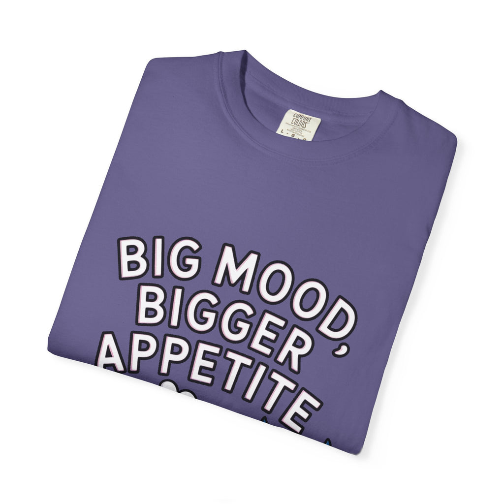 Funny Whale Shirt, Big Mood Bigger Appetite T-Shirt, Cute Snack Lover Tee, Foodie Gift for Whale Lovers
