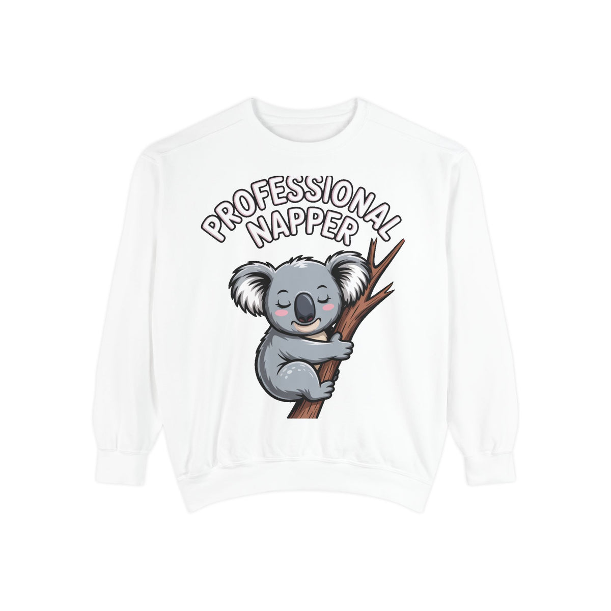 Professional Napper Koala Sweatshirt, Funny Koala Crewneck, Cute Nap Lover Gift, Cozy Animal Sweatshirt for Sleepy Souls