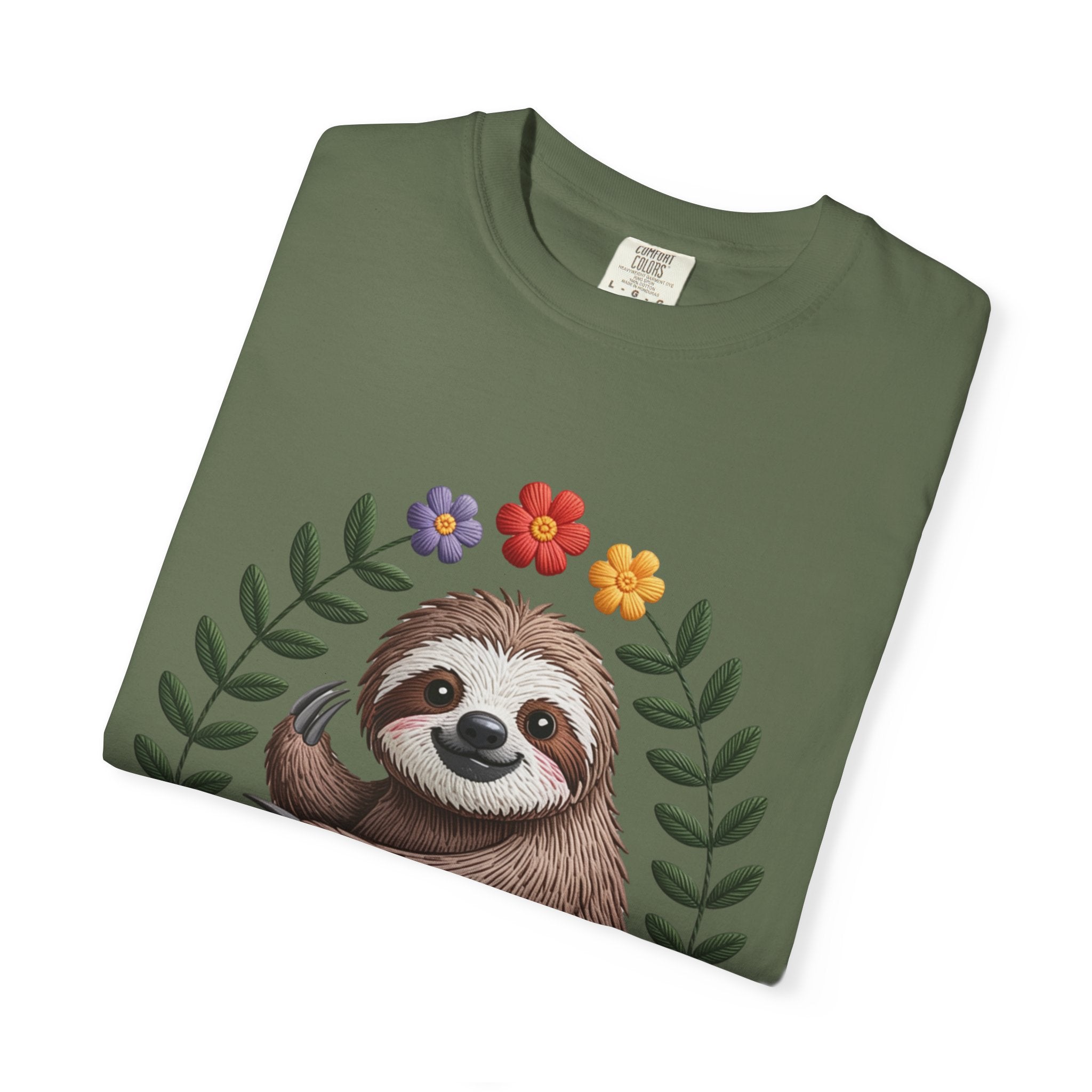 Floral Sloth T-Shirt