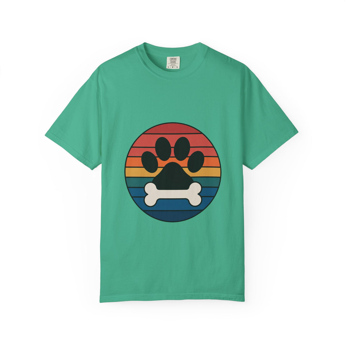 Dog Mom Retro Badge Shirt, Vintage Sunset Dog Lover T-Shirt, Retro Travel Sticker Style Dog Mama Gift Tee