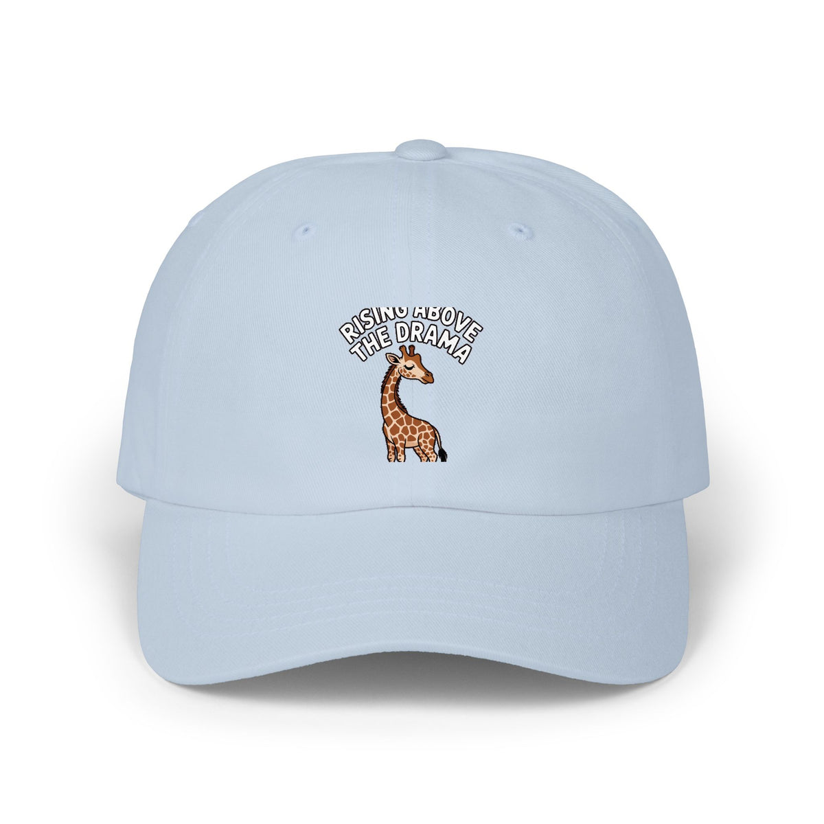 Giraffe Dad Cap, Rising Above The Drama Hat, Funny Giraffe Embroidered Cap, Cute Animal Lover Gift, Sassy Quote Dad Hat