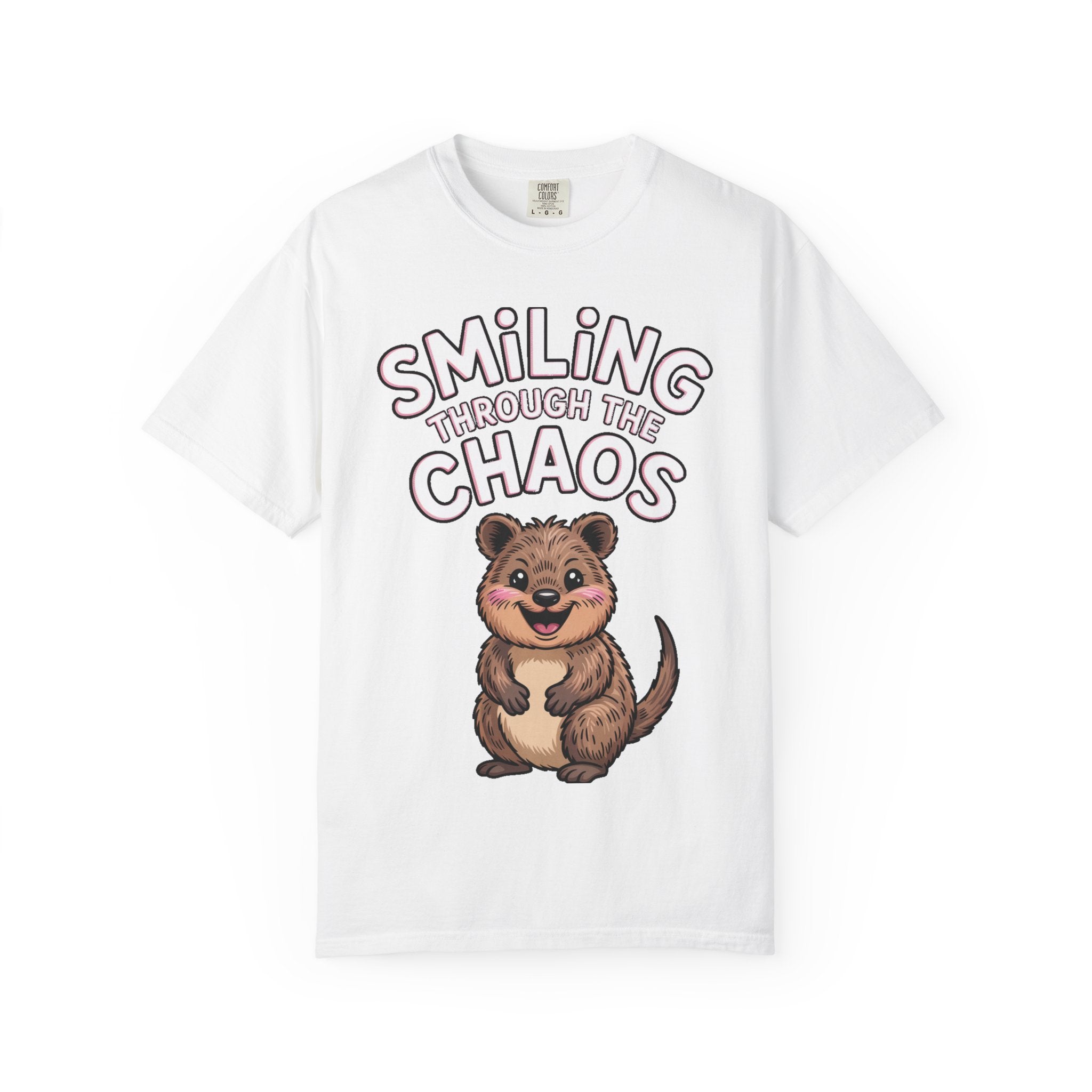 Smiling Through The Chaos Quokka Shirt, Funny Quokka T-Shirt, Cute Smiling Animal Tee, Positive Vibes Shirt, Quokka Lover Gift