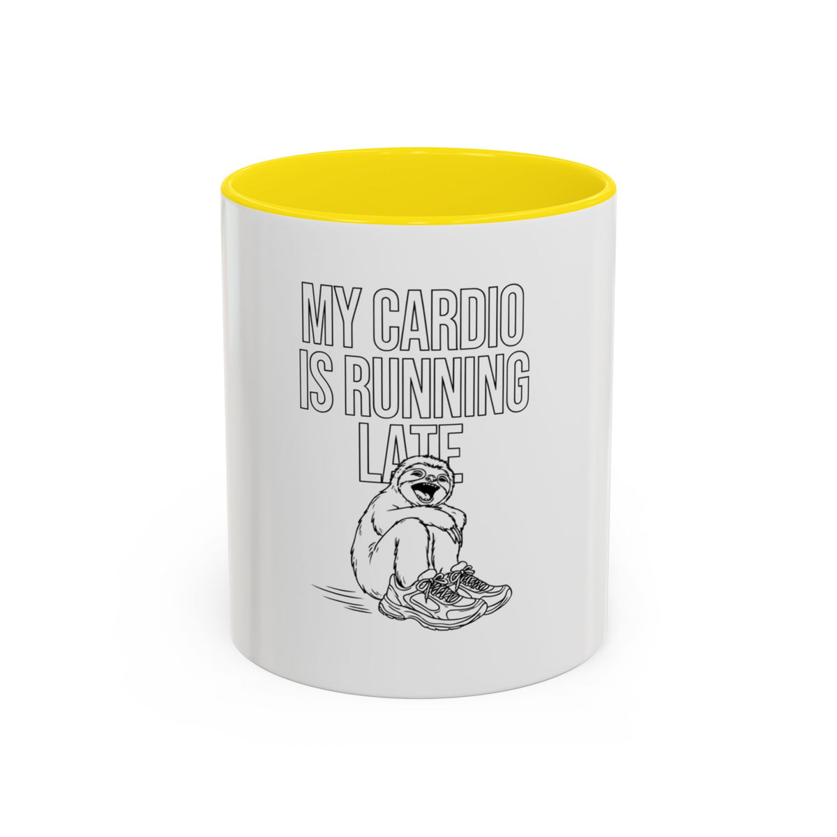 Coffee Mug — "My Cardio Is Running Late" Lazy Sloth Funny Gift