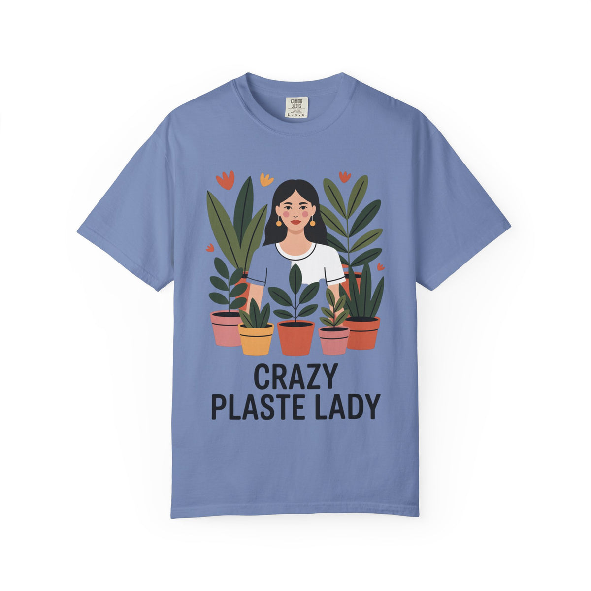 Crazy Plant Lady Shirt, Cute Plant Lover T-Shirt, Botanical Illustration Tee, Funny Gardener Gift, Plant Mom Shirt for Women