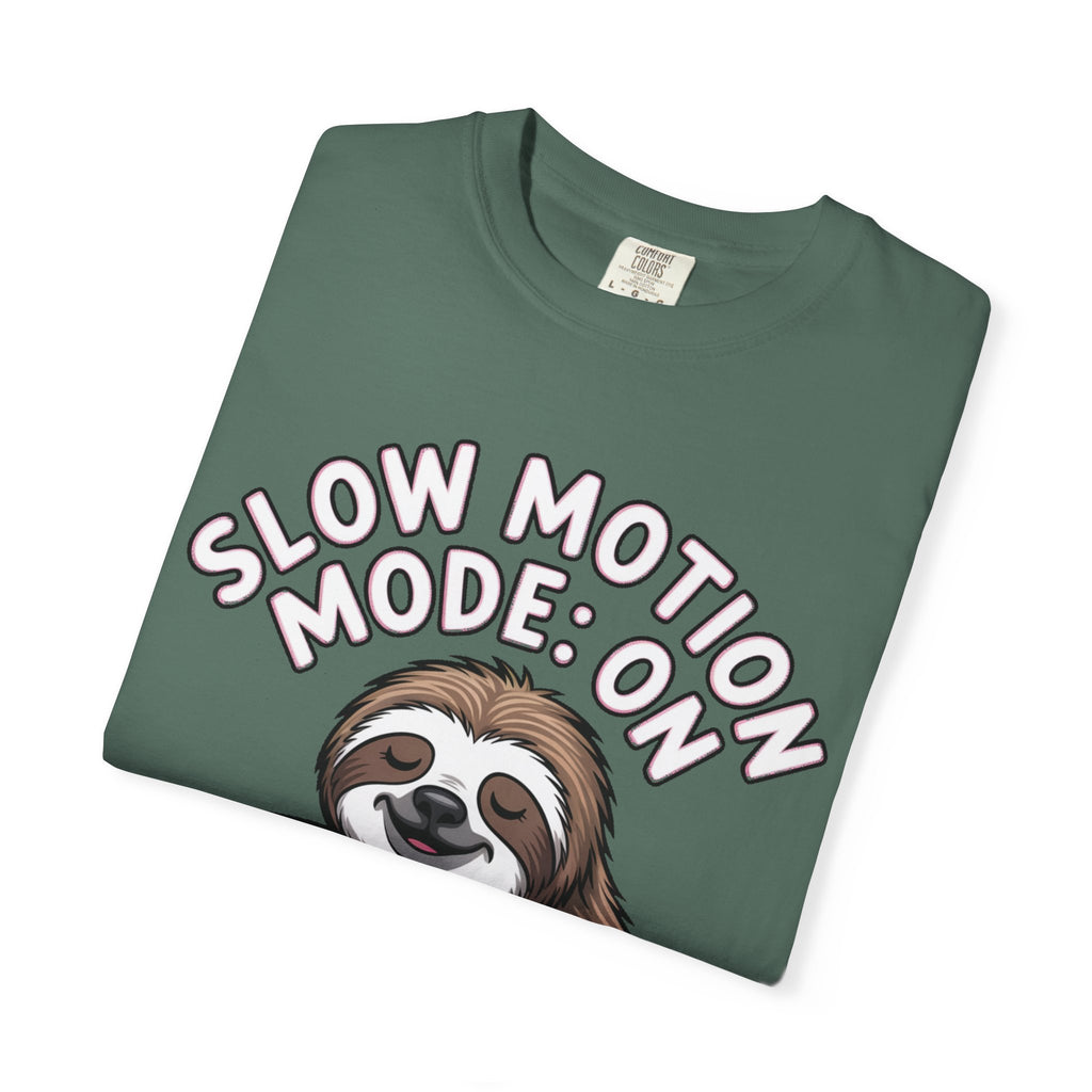 Slow Motion Sloth Shirt, Funny Coffee Lover T-Shirt, Cute Sloth Hugging Coffee Cup Tee, Sleepy Sloth Gift for Coffee Addict