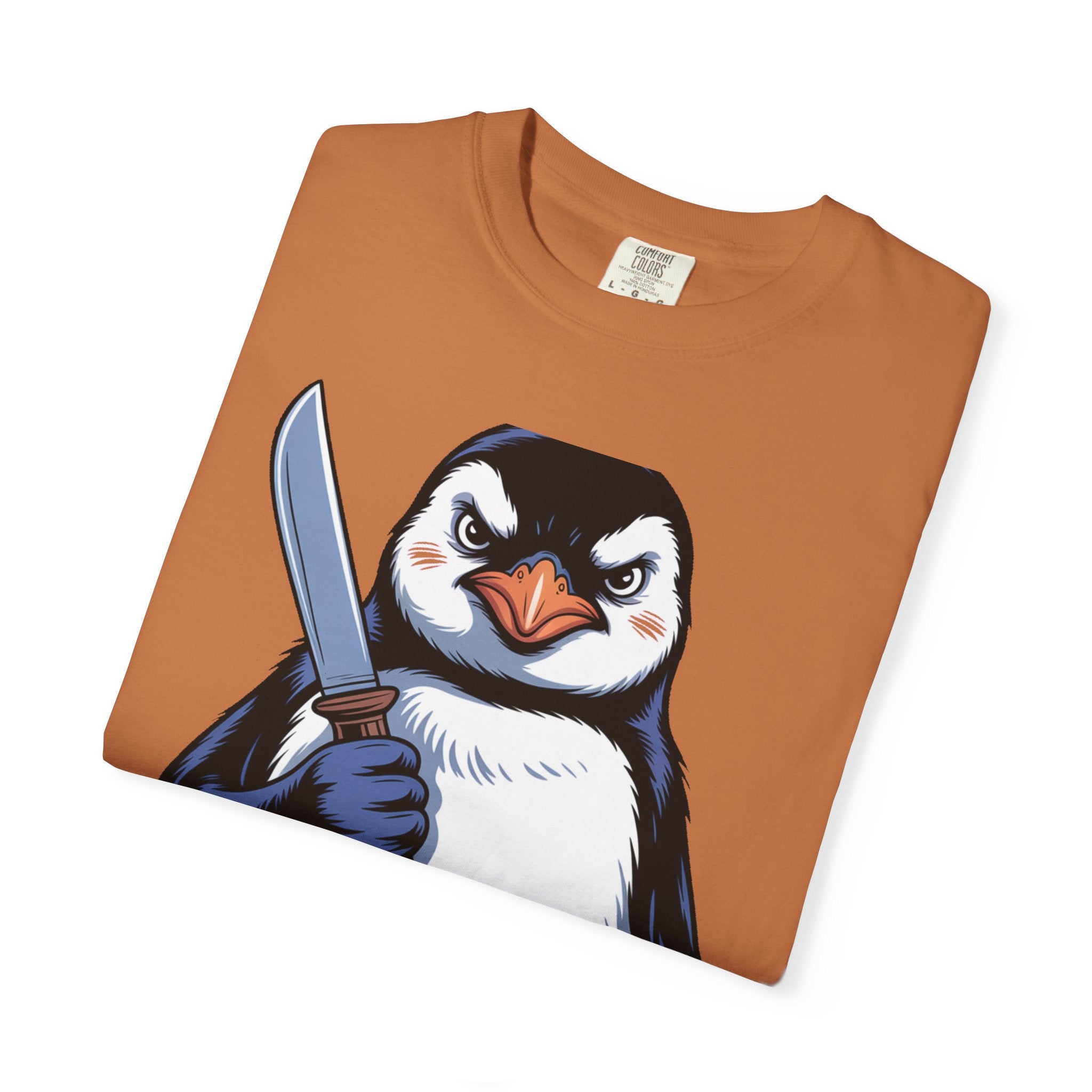 Funny Penguin Shirt, Pacifism Was Never An Option Tee, Dramatic Penguin With Knife T-Shirt, Sarcastic Meme Gift Shirt