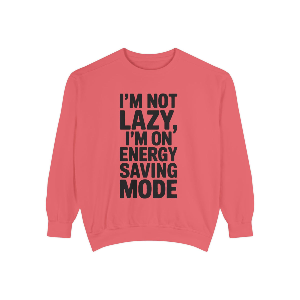 Energy Saving Mode Sweatshirt, Funny Lazy Quote Crewneck, I'm Not Lazy Embroidered Sweatshirt, Sarcastic Gift for Introvert