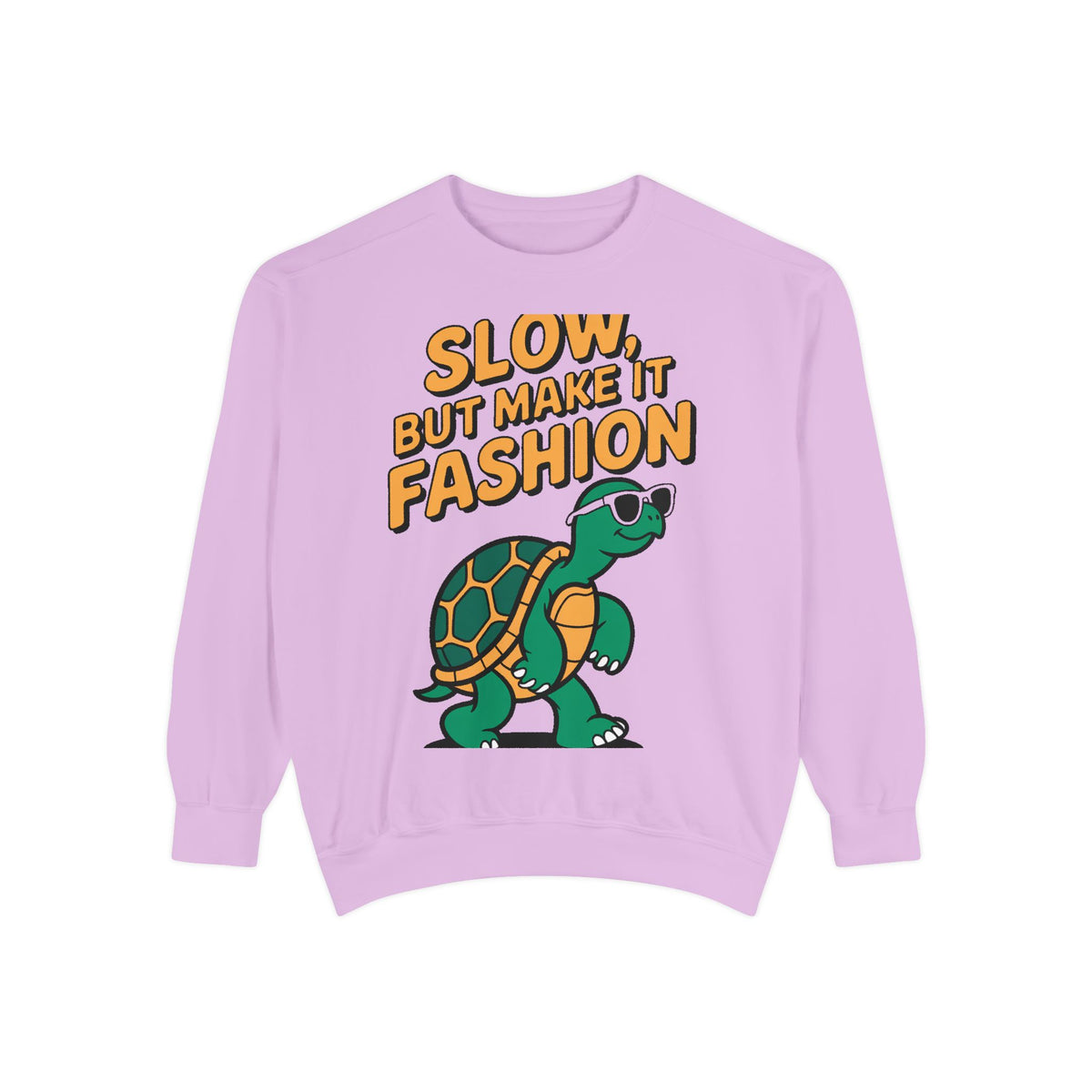 Funny Turtle Sweatshirt, Slow But Make It Fashion Crewneck, Cute Sunglasses Turtle Sweater, Retro Turtle Lover Gift