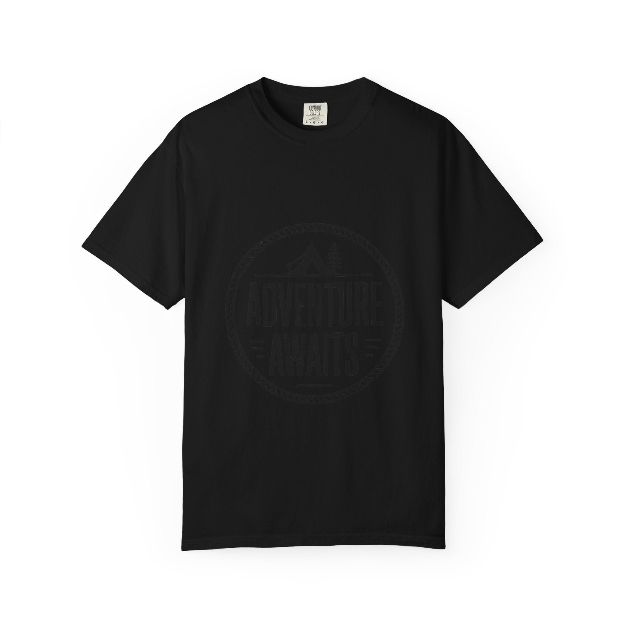 Adventure Awaits Camp Badge Shirt, Vintage Camping T-Shirt, Outdoor Lover Gift, Retro Hiking Tee, Pine Tree Nature Shirt