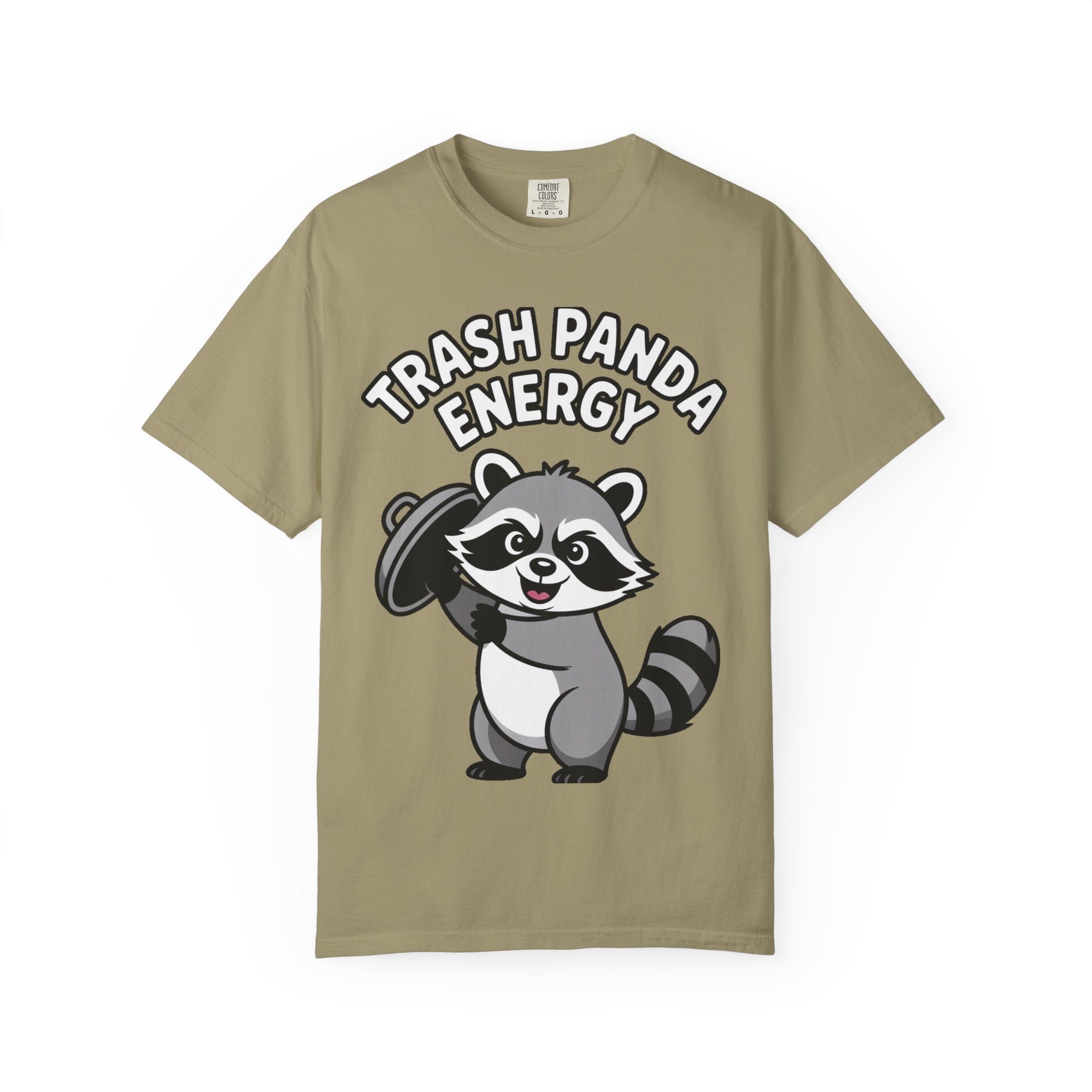 Trash Panda Energy T-Shirt, Funny Raccoon Shirt, Cute Raccoon Graphic Tee, Trash Panda Lover Gift, Unisex Garment Dyed Tee