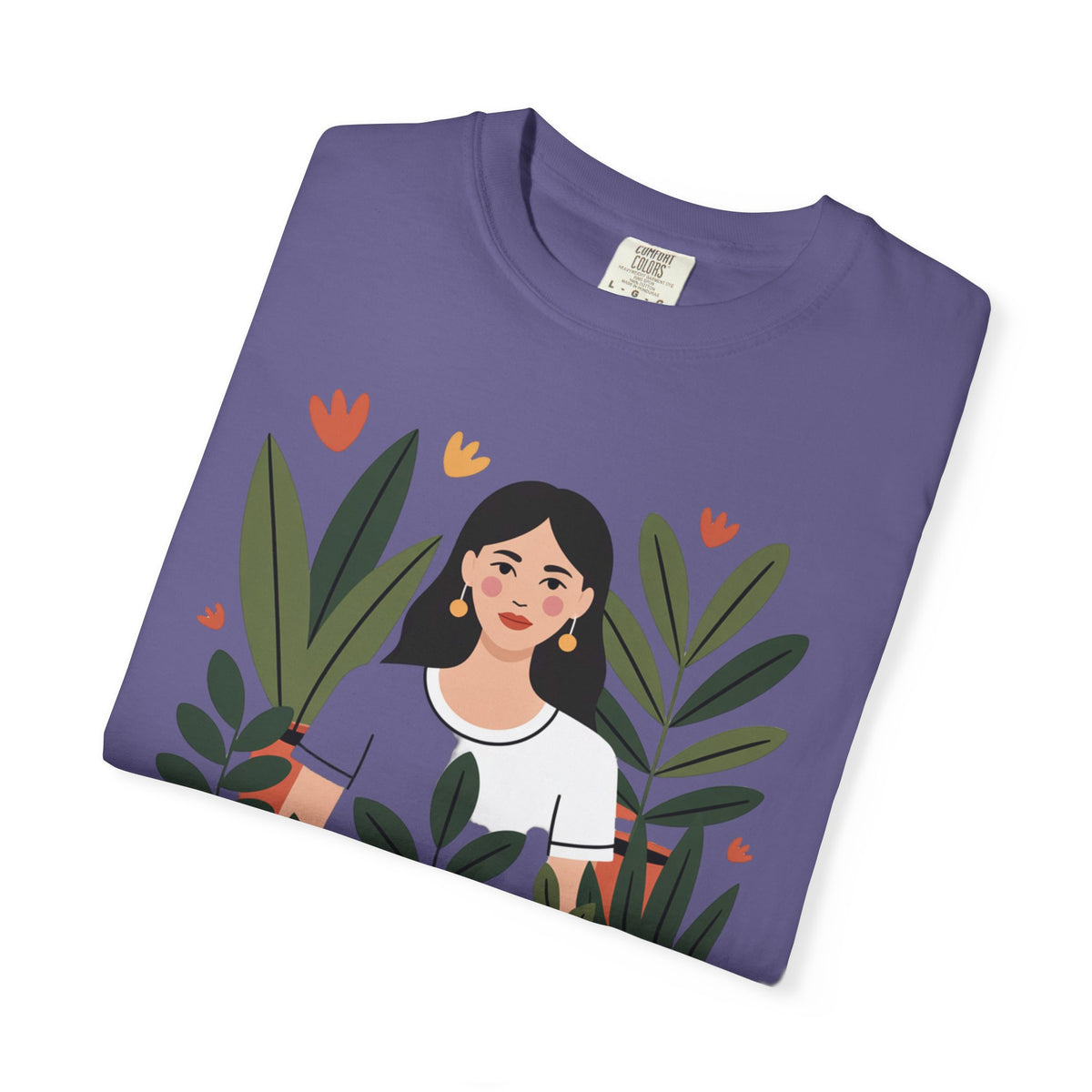 Crazy Plant Lady Shirt, Cute Plant Lover T-Shirt, Botanical Illustration Tee, Funny Gardener Gift, Plant Mom Shirt for Women