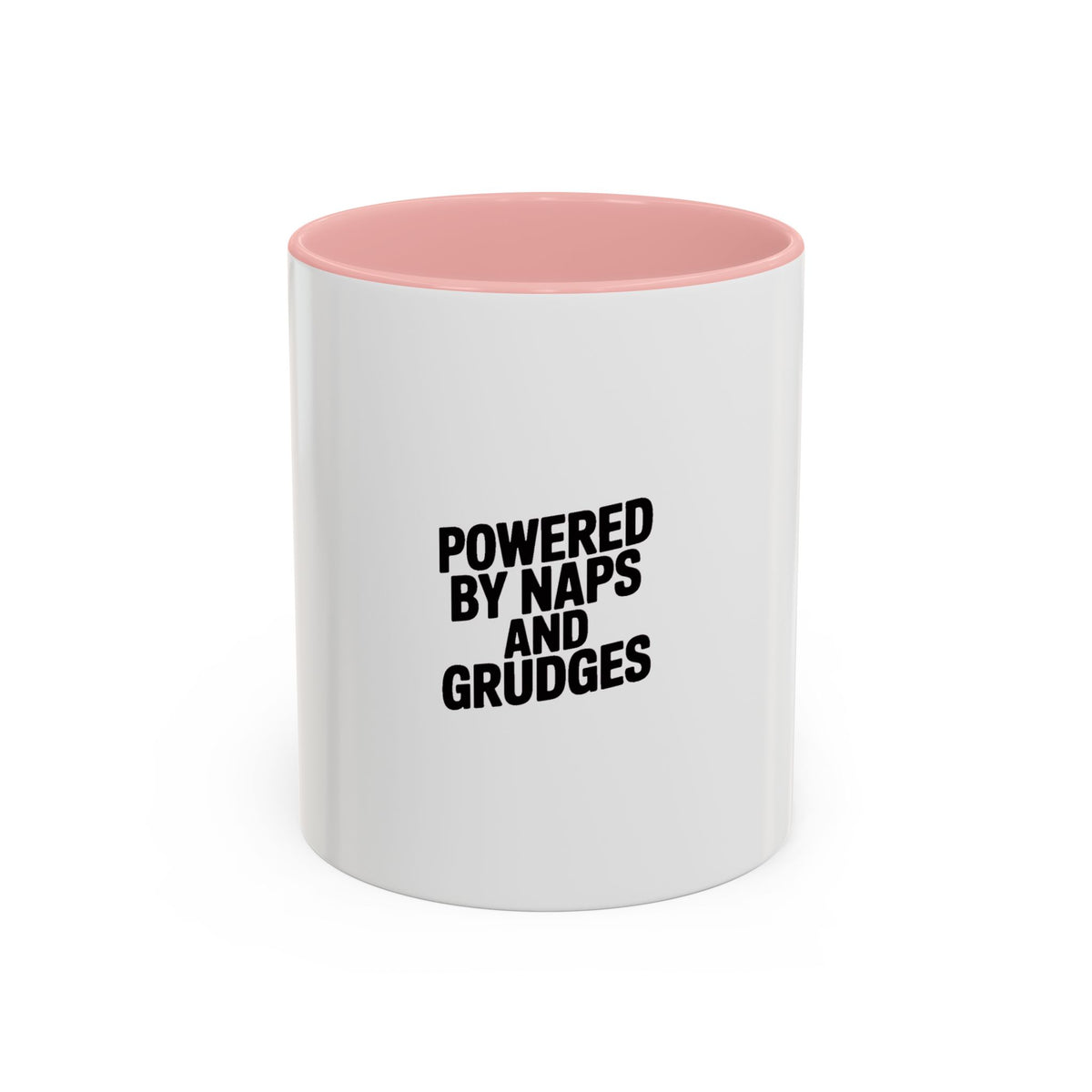 Powered By Naps And Grudges Mug, Funny Sarcastic Coffee Mug, Introvert Gift, Bold Typography Mug, Sassy Quote Coffee Cup Gift