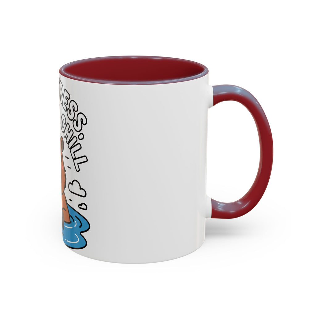 Zero Stress Capybara Mug, Funny Chill Capybara Coffee Cup, Cute Hot Spring Animal Gift, Zero Stress Maximum Chill Mug