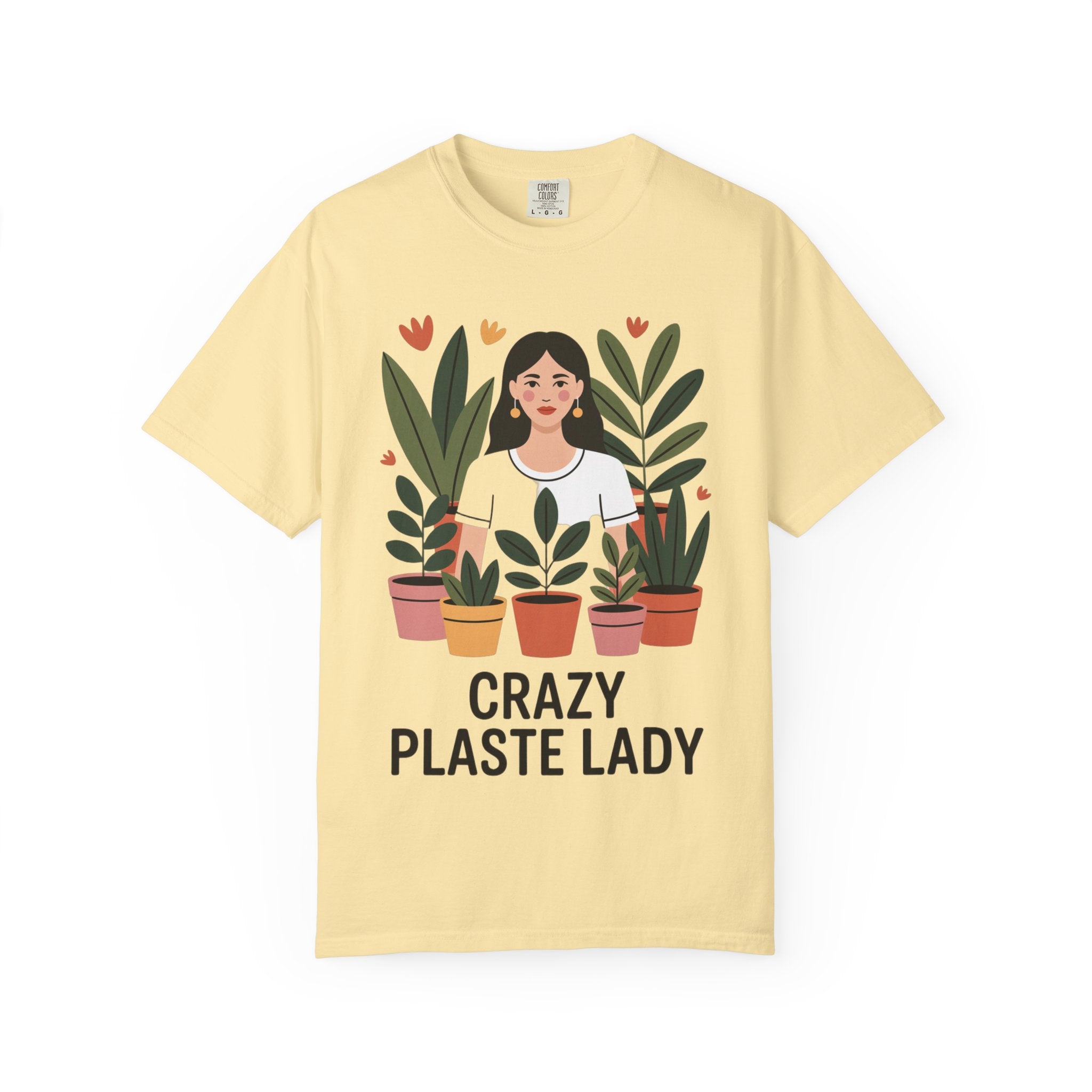 Crazy Plant Lady Shirt, Cute Plant Lover T-Shirt, Botanical Illustration Tee, Funny Gardener Gift, Plant Mom Shirt for Women