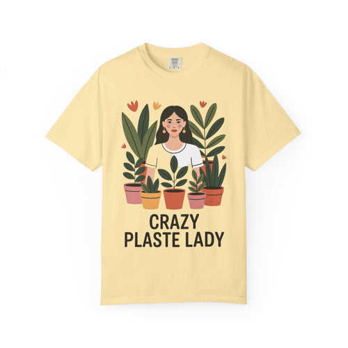 Crazy Plant Lady Shirt, Cute Plant Lover T-Shirt, Botanical Illustration Tee, Funny Gardener Gift, Plant Mom Shirt for Women