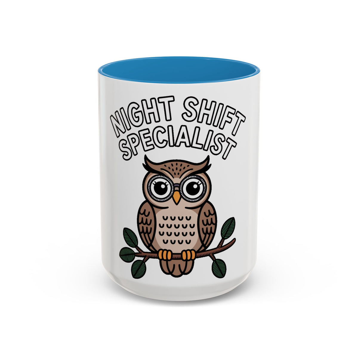 Night Shift Owl Mug, Funny Night Shift Specialist Coffee Cup, Cute Owl Lover Gift, Nurse Coworker Gift Mug