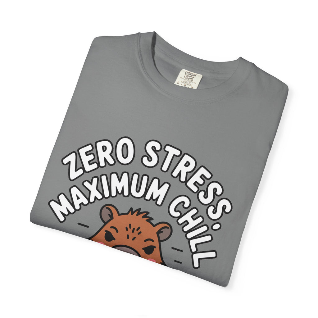 Zero Stress Capybara Shirt, Funny Hot Spring Capybara T-Shirt, Maximum Chill Tee, Cute Animal Lover Gift