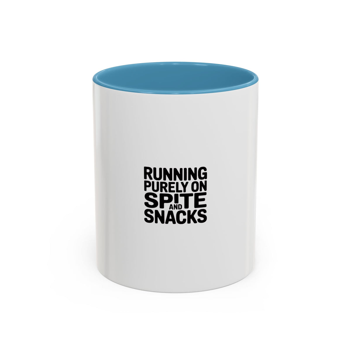 Running On Spite And Snacks Mug, Funny Sarcastic Coffee Mug, Bold Typography Mug, Snarky Gift for Coworker or Friend