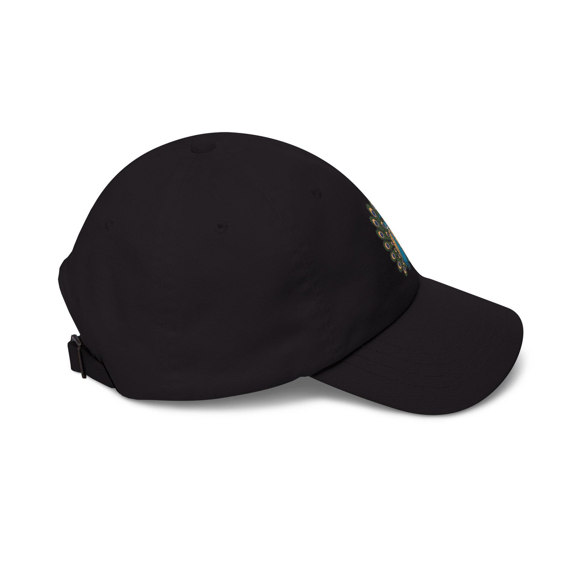 Peacock Dad Hat, Cute Peacock Embroidered Cap, Fanned Feathers Bird Lover Gift, Unstructured 6-Panel Baseball Cap for Women Men
