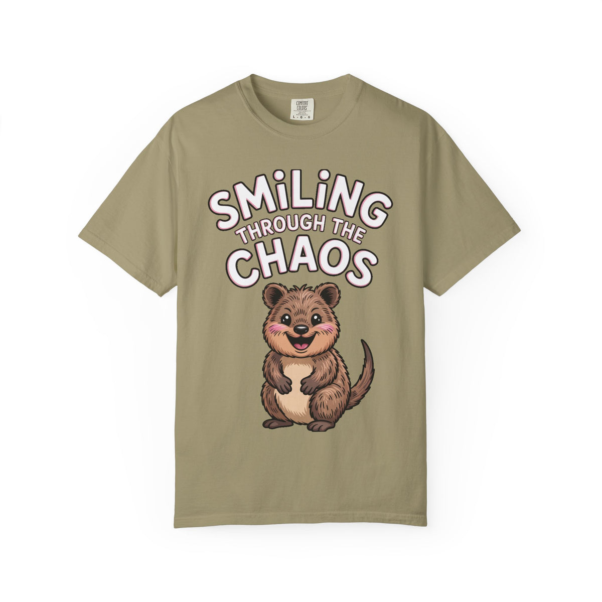 Smiling Through The Chaos Quokka Shirt, Funny Quokka T-Shirt, Cute Smiling Animal Tee, Positive Vibes Shirt, Quokka Lover Gift