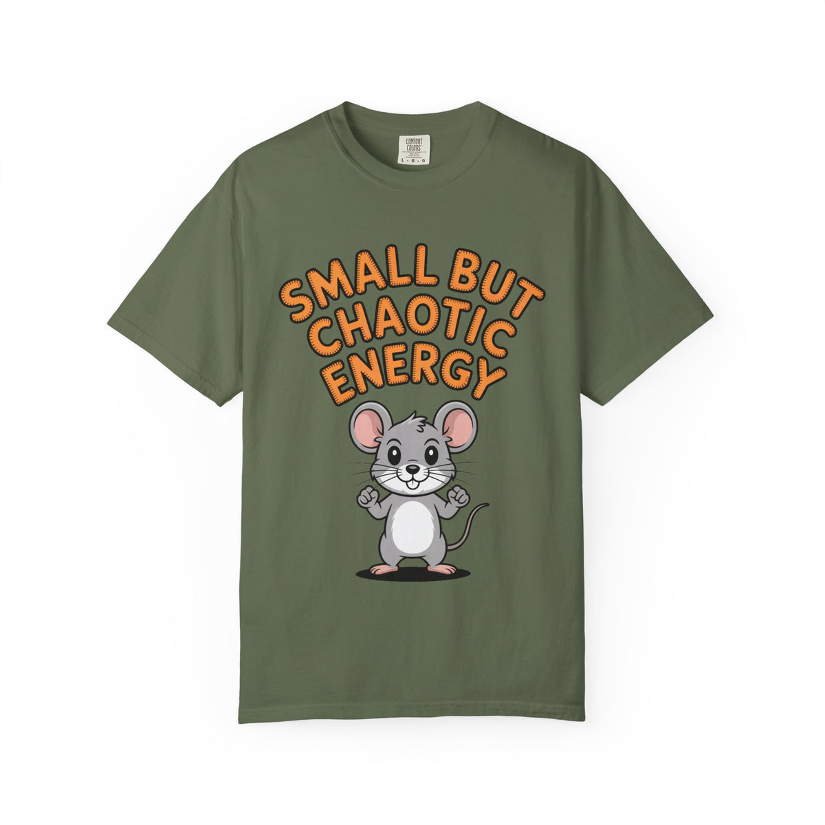 Small But Chaotic Energy Mouse Shirt, Funny Mouse T-Shirt, Cute Cartoon Animal Tee, Sarcastic Gift for Her