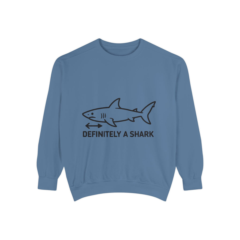 Definitely A Shark Diagram Sweatshirt, Funny Meme Crewneck, Deadpan Textbook Diagram Shirt, Shark Lover Gift, Sarcastic Sweatshirt
