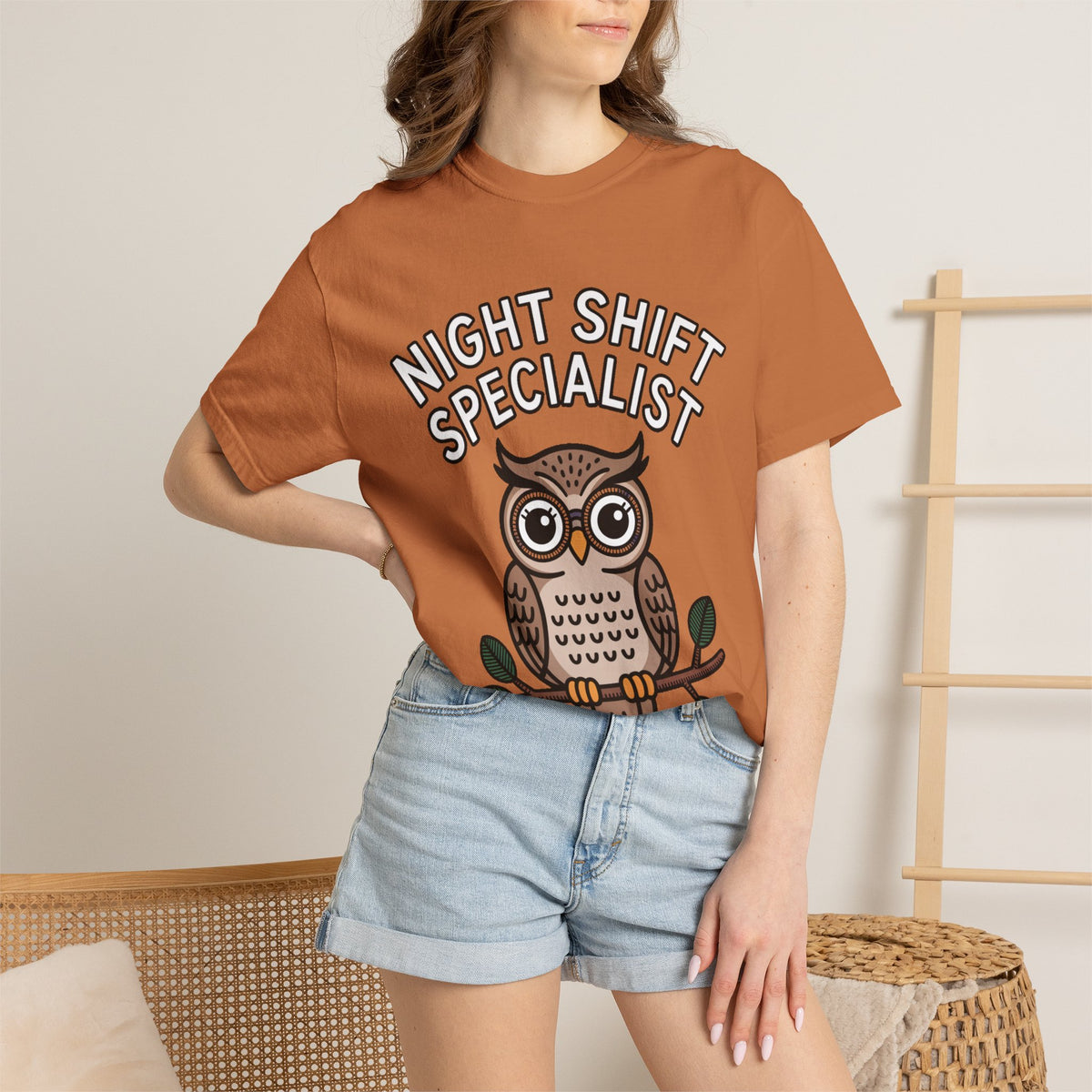 Night Shift Owl Shirt, Funny Night Shift Specialist T-Shirt, Cute Owl With Glasses Tee, Nurse Gift, Night Owl Lover Gift