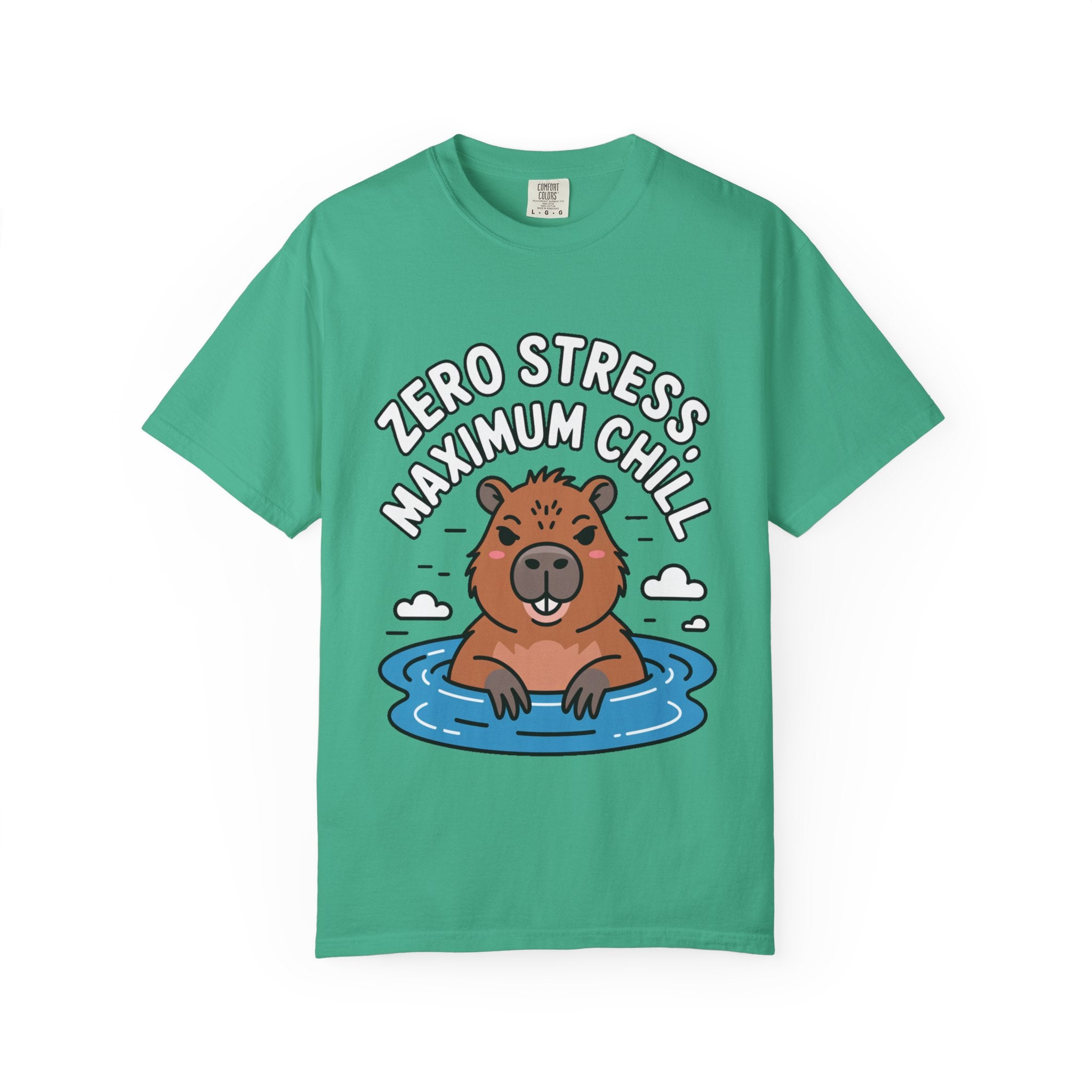Zero Stress Capybara Shirt, Funny Hot Spring Capybara T-Shirt, Maximum Chill Tee, Cute Animal Lover Gift