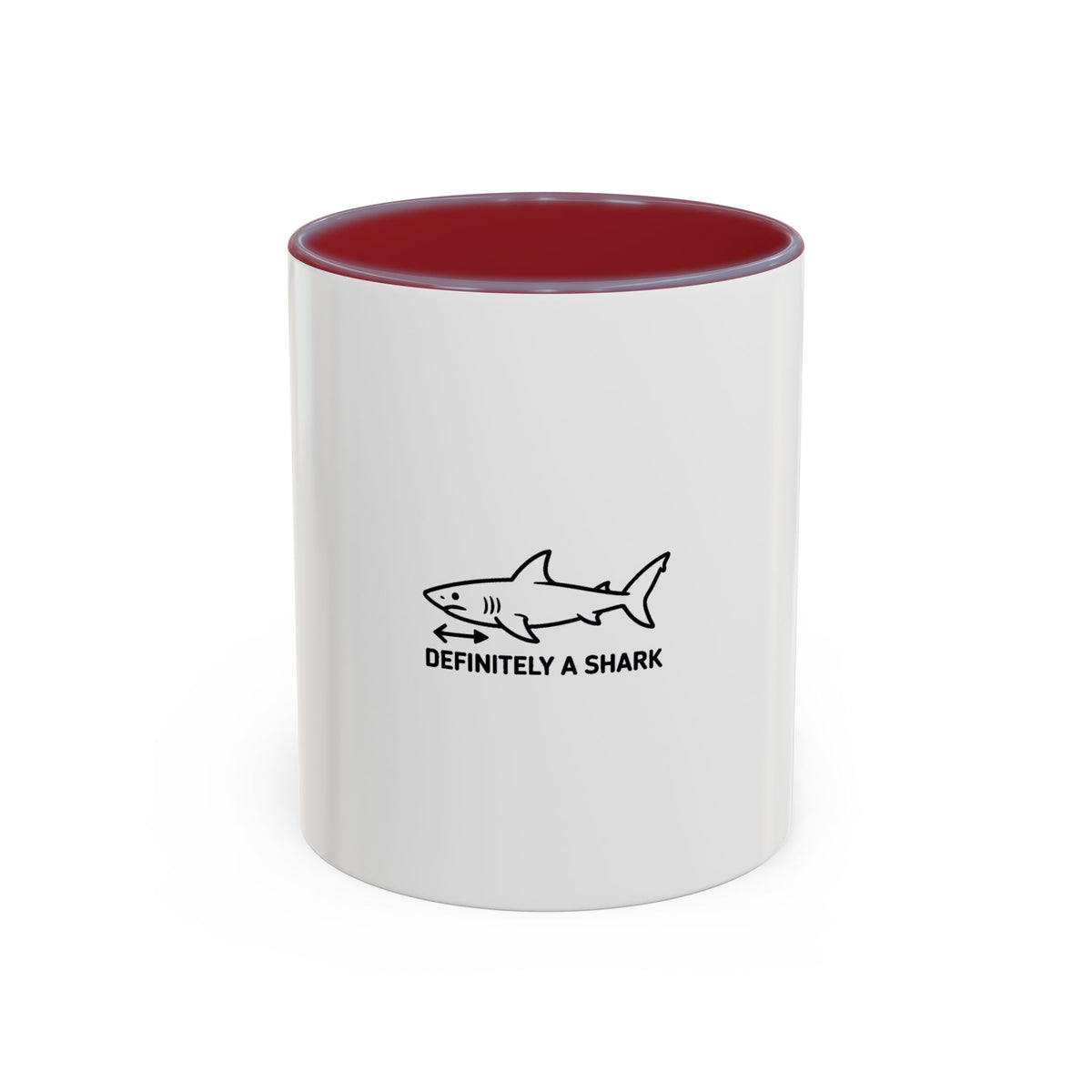Funny Shark Diagram Mug, Definitely A Shark Meme Coffee Cup, Deadpan Science Diagram Gift, Sarcastic Textbook Mug