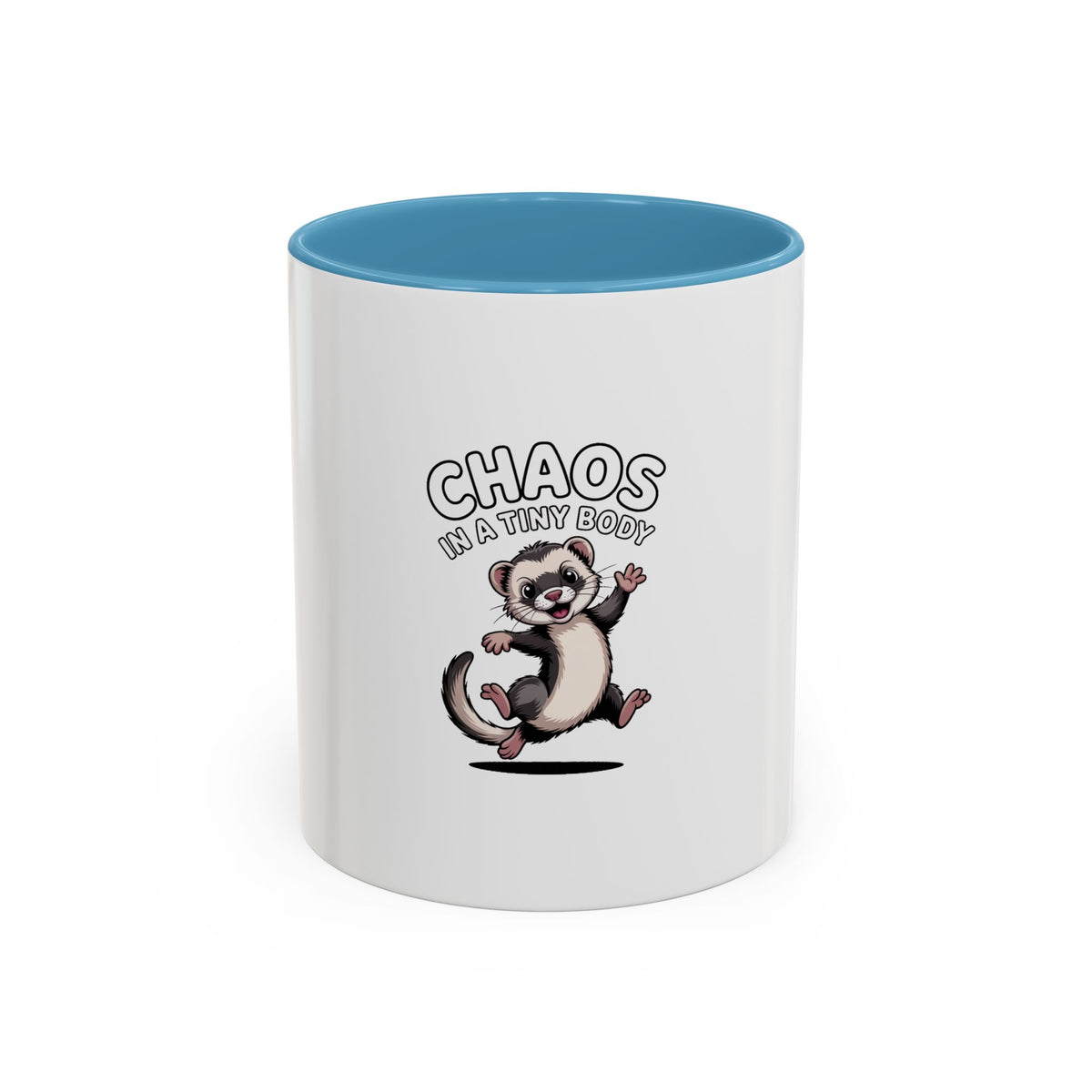 Funny Ferret Mug, Chaos In A Tiny Body Mug, Cute Ferret Lover Gift, Ferret Owner Coffee Cup, Funny Pet Mug Gift