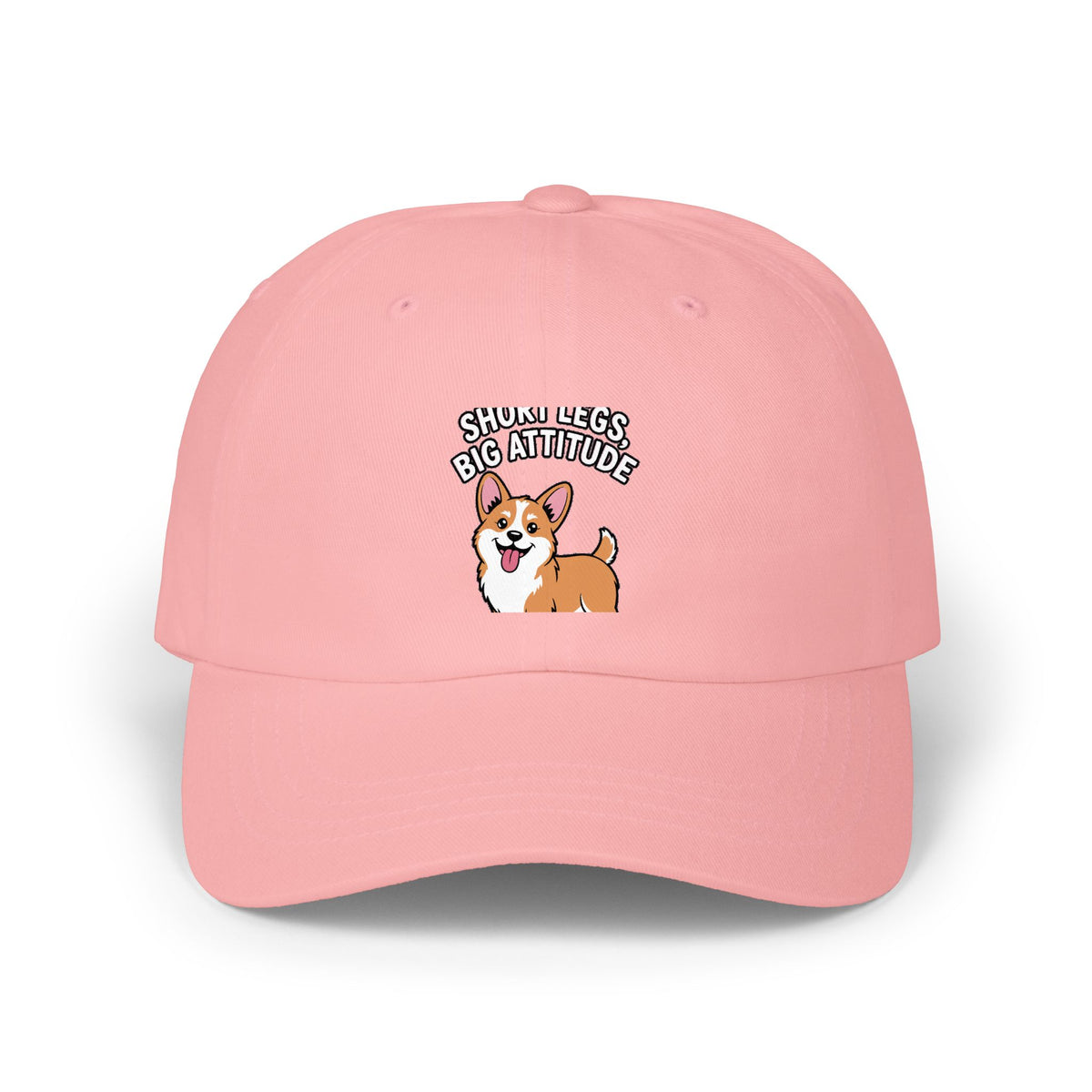 Short Legs Big Attitude Corgi Dad Cap, Funny Corgi Embroidered Hat, Cute Dog Lover Gift, Corgi Owner Cap, Unstructured 6-Panel Hat