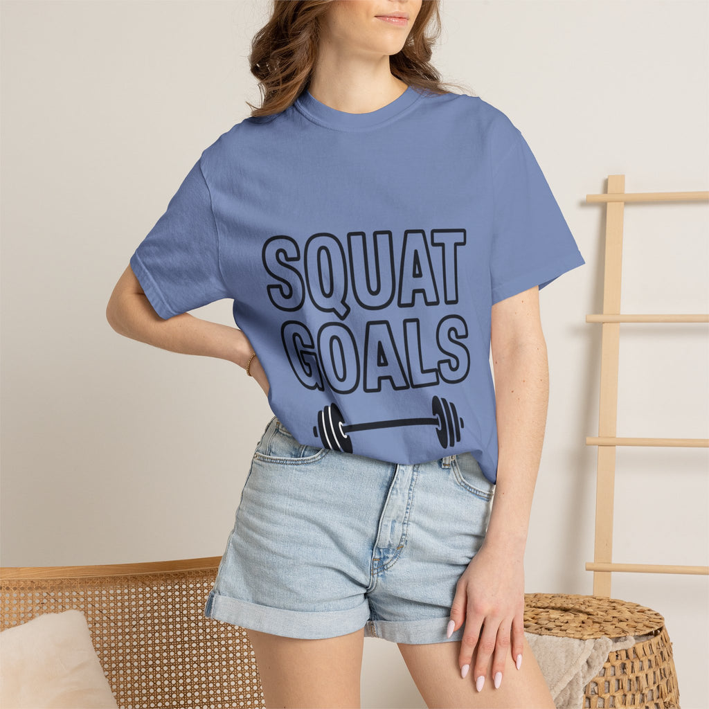 Squat Goals Shirt, Funny Gym T-Shirt, Barbell Workout Tee, Weightlifting Gift, Fitness Motivation Shirt, Squat Day Lover Gift