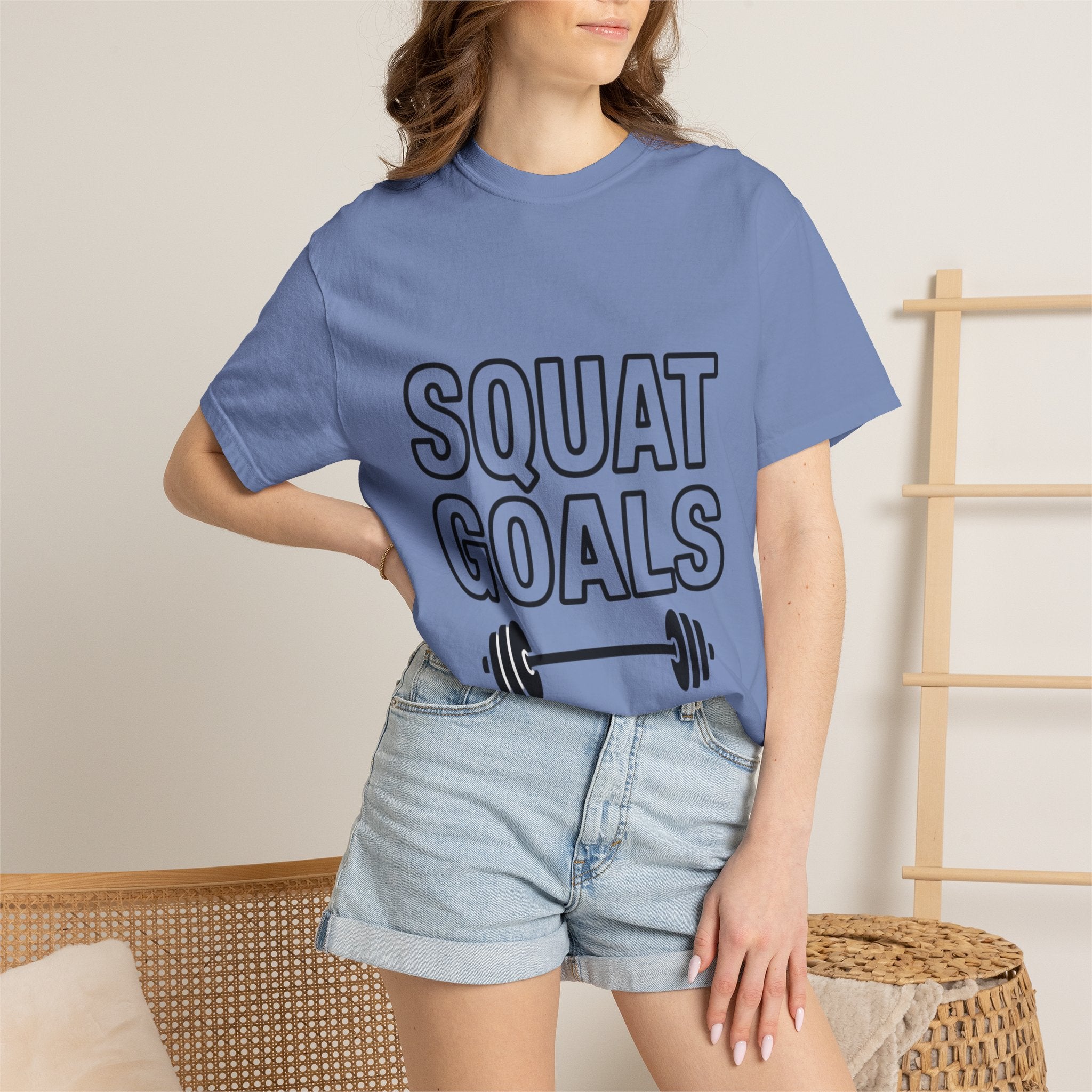 Squat Goals Shirt, Funny Gym T-Shirt, Barbell Workout Tee, Weightlifting Gift, Fitness Motivation Shirt, Squat Day Lover Gift