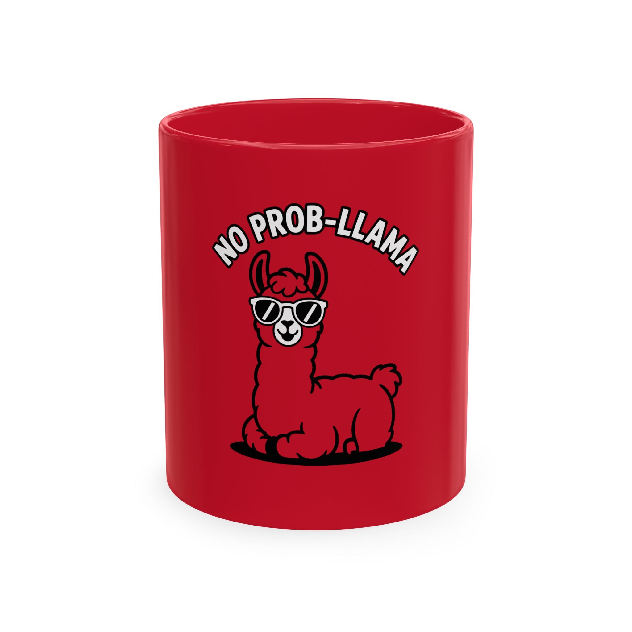 No Prob Llama Mug, Funny Llama Coffee Mug, Cute Sunglasses Llama Cup, Llama Lover Gift, Sarcastic Coffee Mug Gift