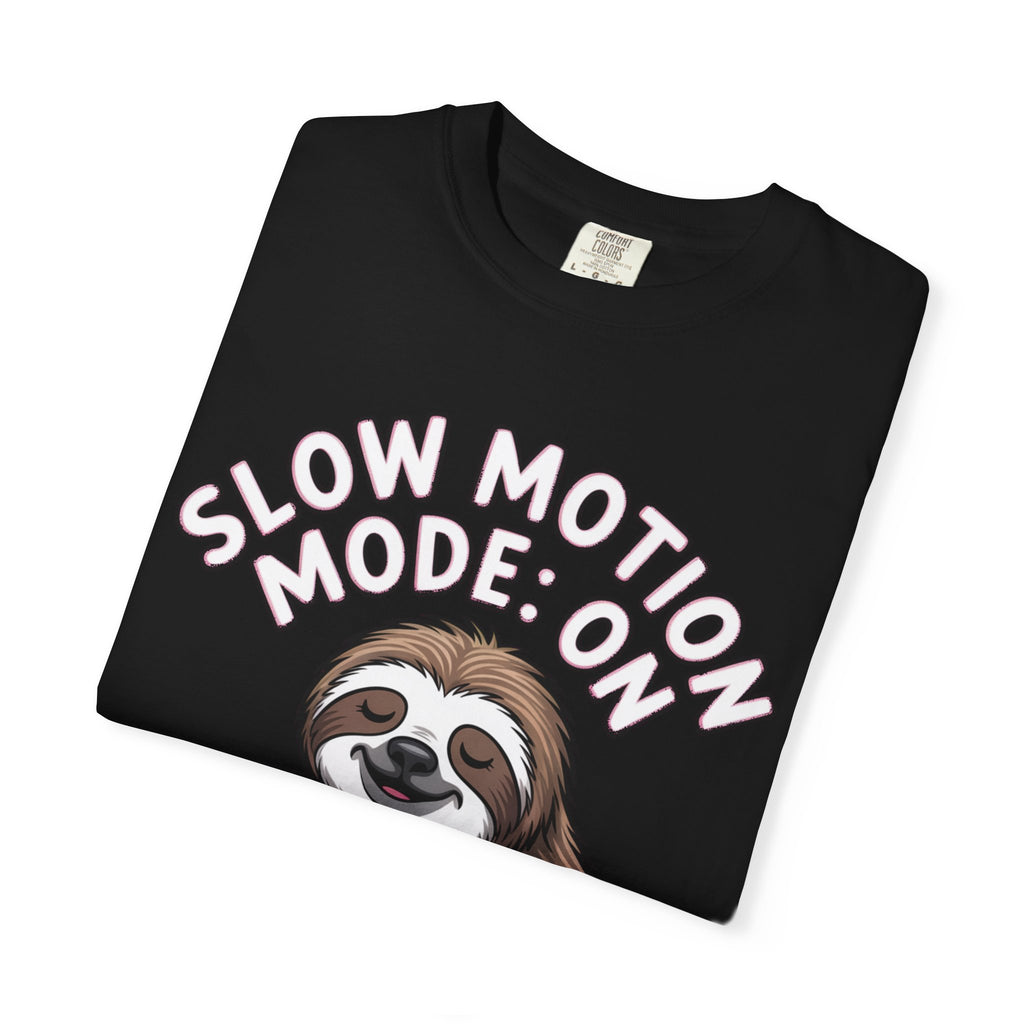 Slow Motion Sloth Shirt, Funny Coffee Lover T-Shirt, Cute Sloth Hugging Coffee Cup Tee, Sleepy Sloth Gift for Coffee Addict