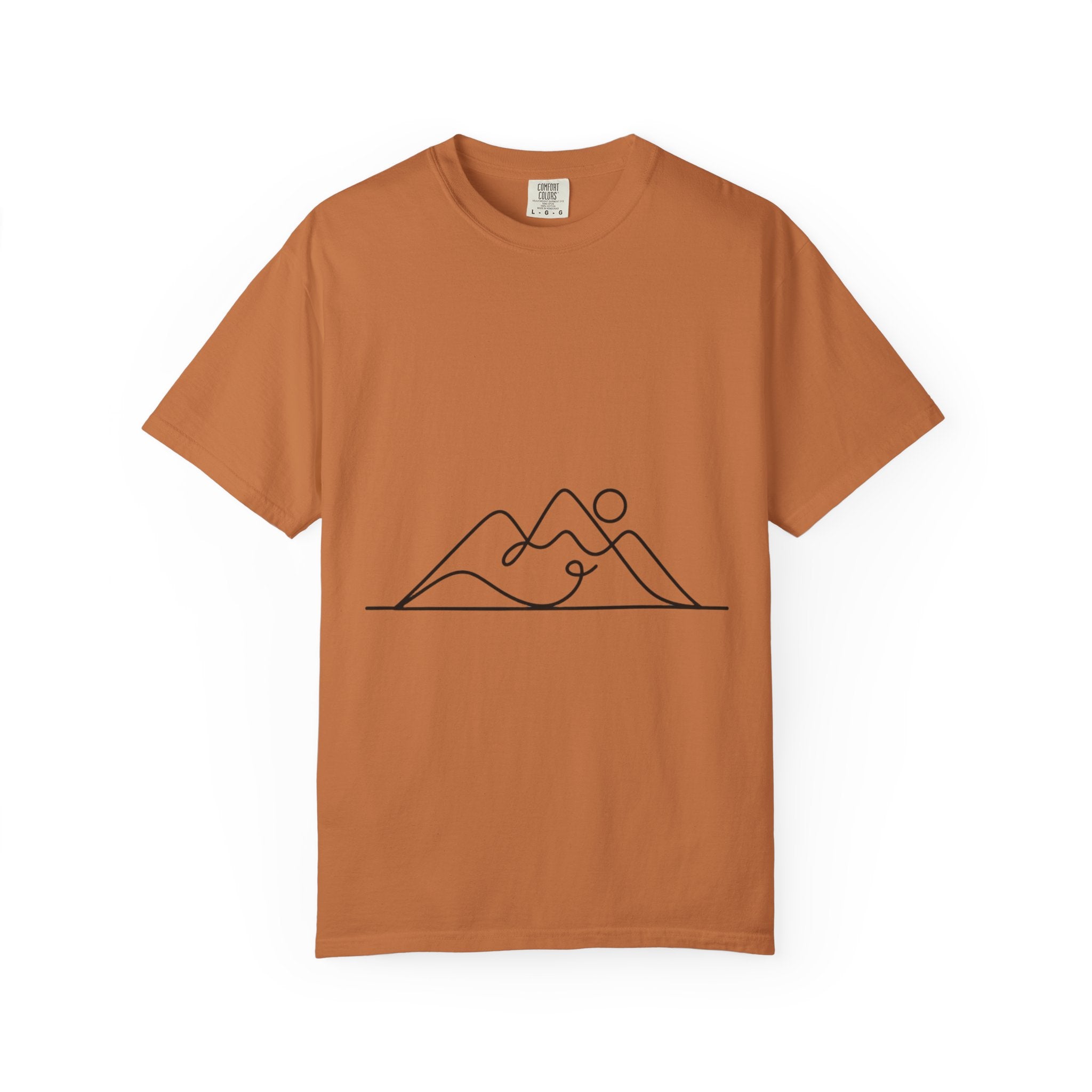 Line Art Mountain Range T-Shirt