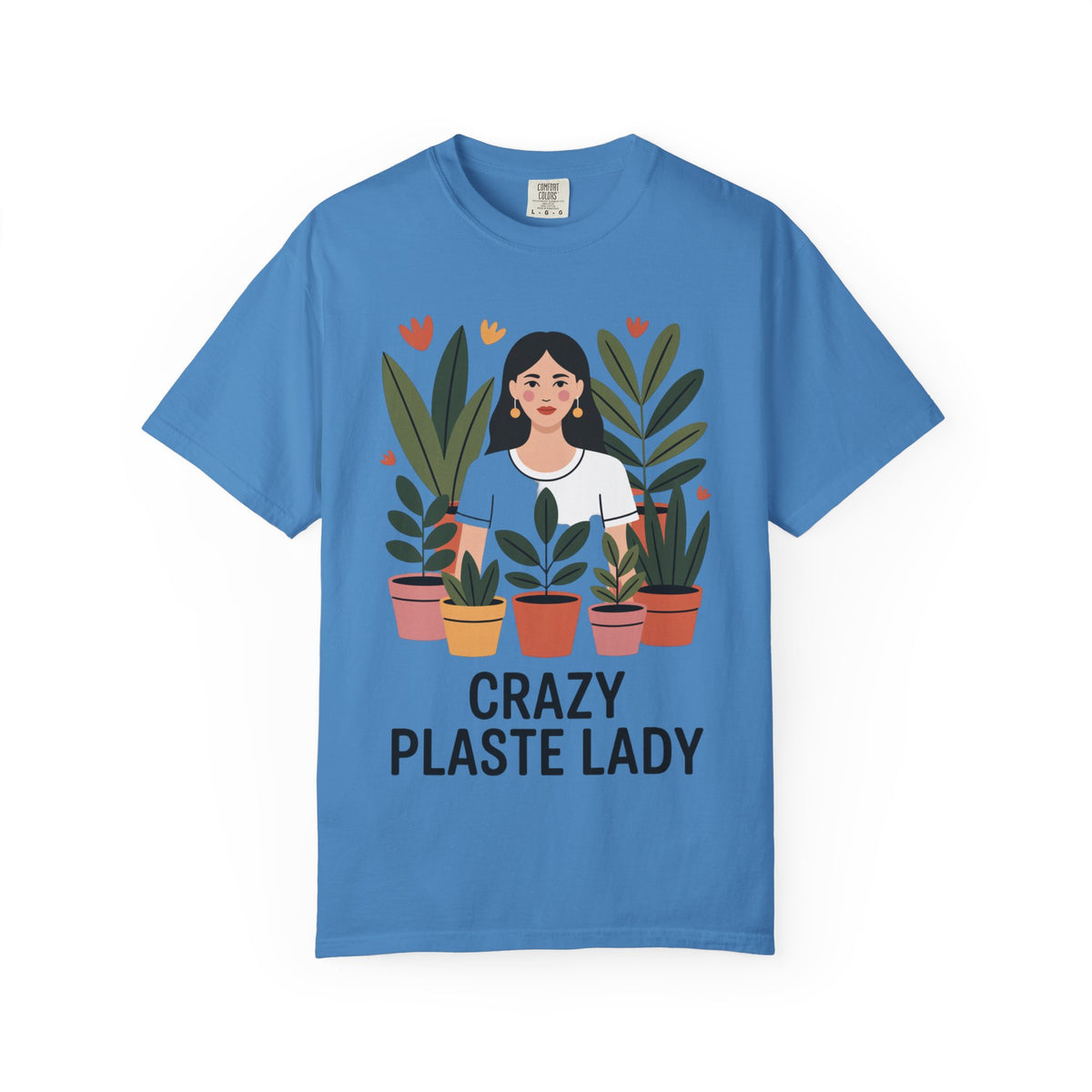 Crazy Plant Lady Shirt, Cute Plant Lover T-Shirt, Botanical Illustration Tee, Funny Gardener Gift, Plant Mom Shirt for Women