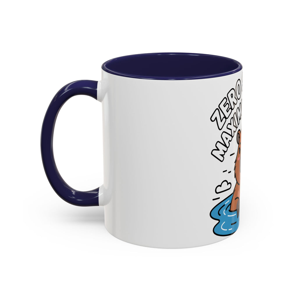 Zero Stress Capybara Mug, Funny Chill Capybara Coffee Cup, Cute Hot Spring Animal Gift, Zero Stress Maximum Chill Mug