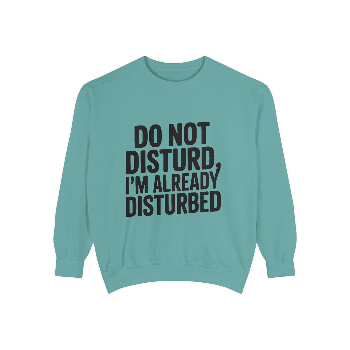 Do Not Disturb Already Disturbed Sweatshirt, Funny Sarcastic Crewneck, Embroidered Patch Style Pullover, Introvert Gift