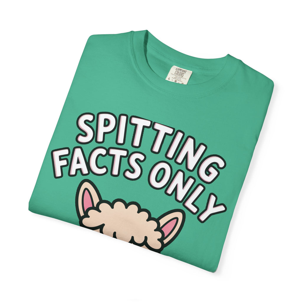 Funny Alpaca Shirt, Spitting Facts Only T-Shirt, Sassy Alpaca Tee, Cute Alpaca Lover Gift, Funny Animal Graphic Shirt