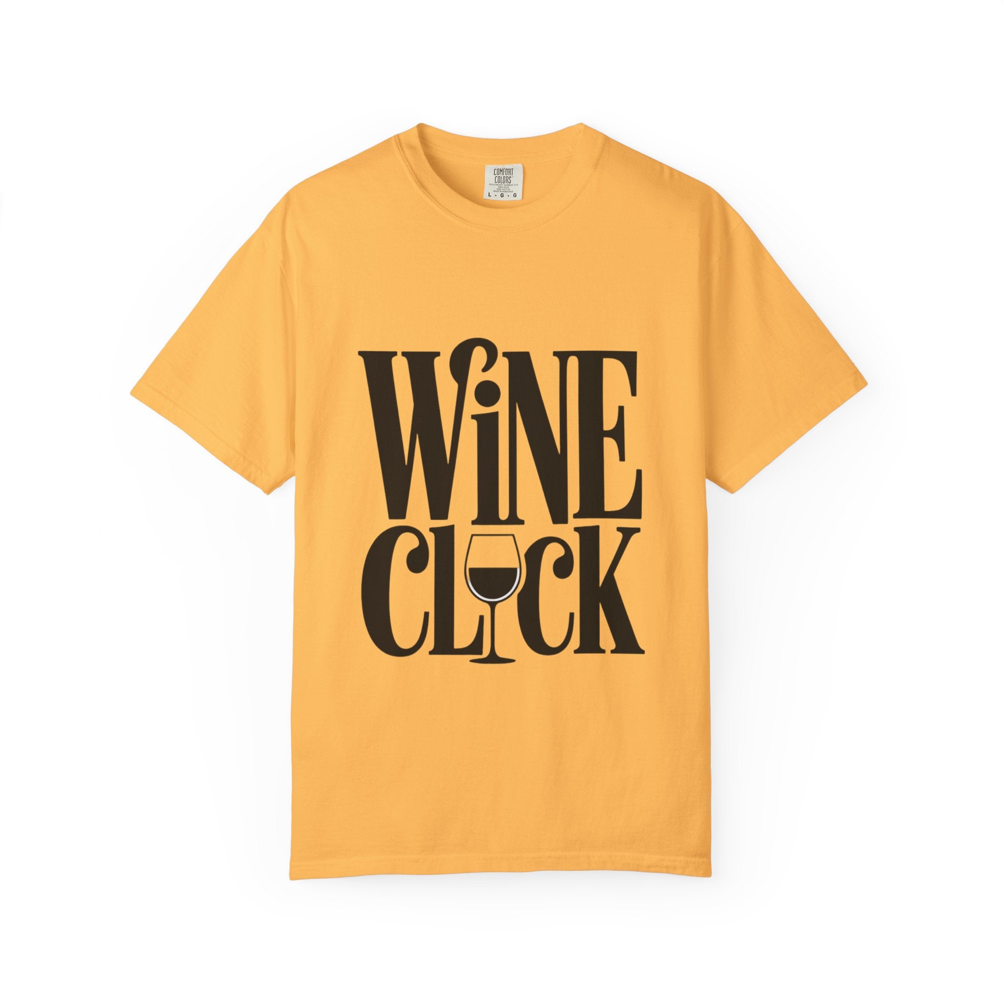 Wine O'Clock Shirt, Funny Wine Lover T-Shirt, Bold Typography Wine Glass Tee, Cute Gift for Wine Drinker