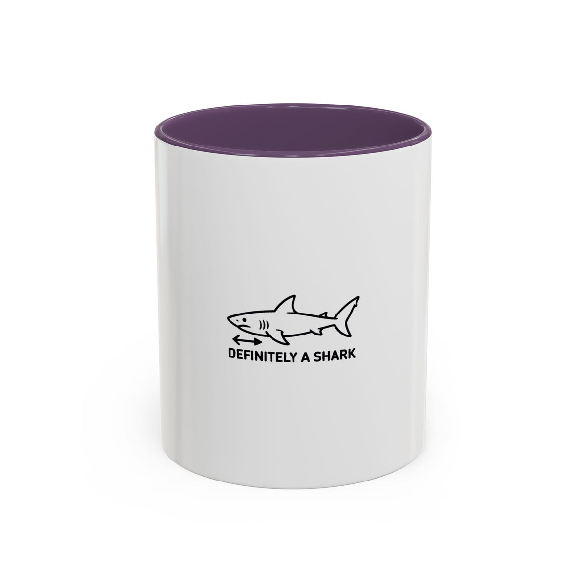 Funny Shark Diagram Mug, Definitely A Shark Meme Coffee Cup, Deadpan Science Diagram Gift, Sarcastic Textbook Mug