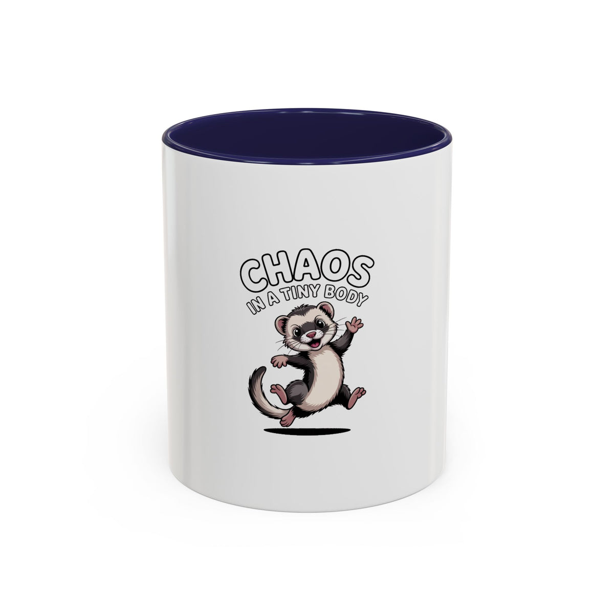 Funny Ferret Mug, Chaos In A Tiny Body Mug, Cute Ferret Lover Gift, Ferret Owner Coffee Cup, Funny Pet Mug Gift
