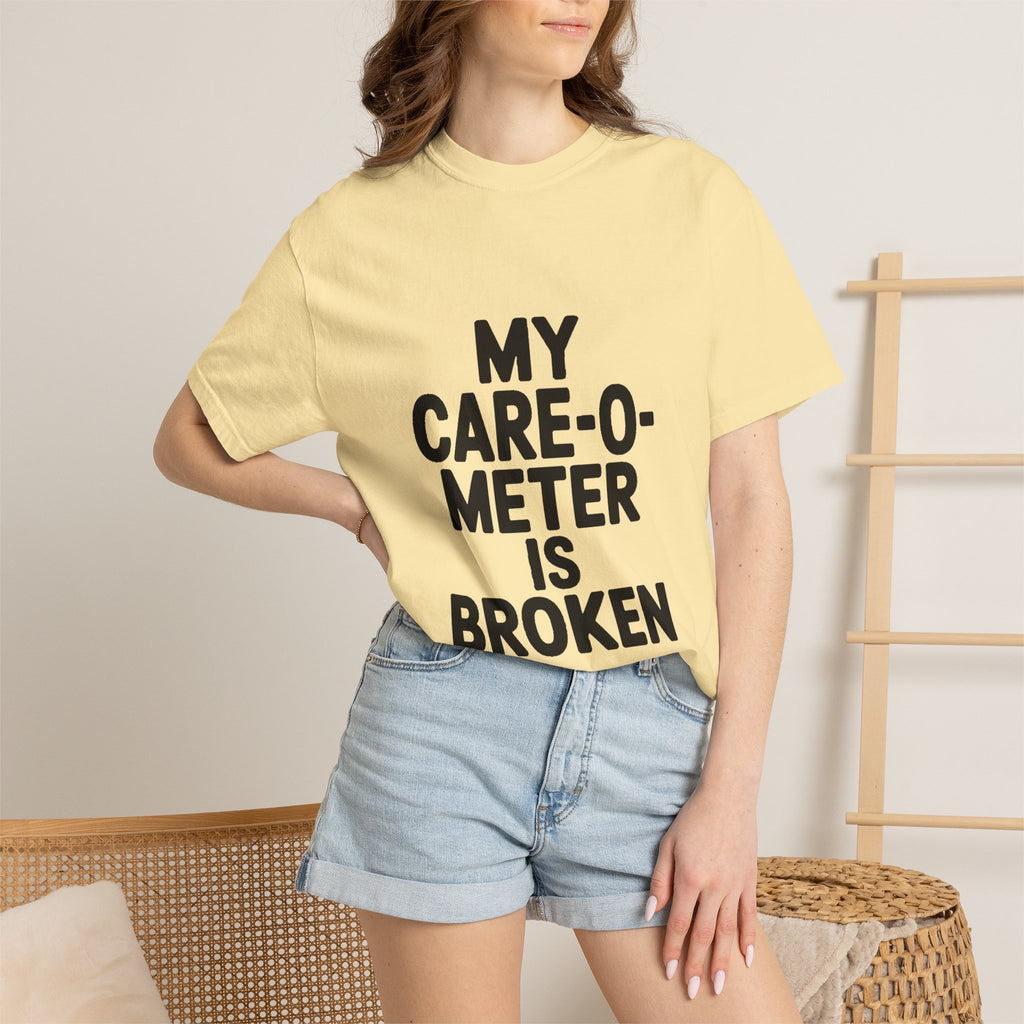 My Care-O-Meter Is Broken Shirt, Funny Sarcastic T-Shirt, Bold Typography Tee, Sarcastic Gift for Him Her, Deadpan Humor Shirt