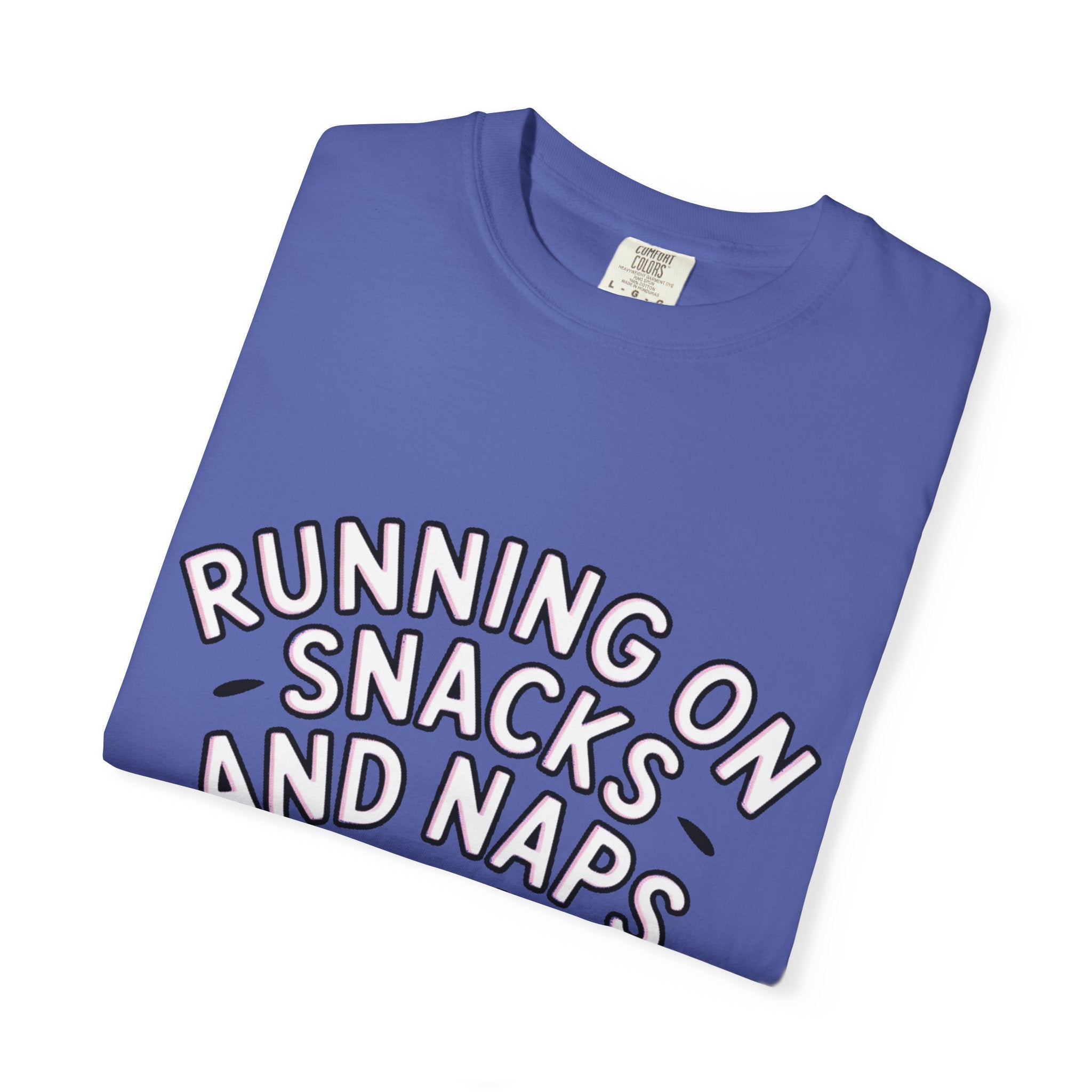 Funny Pug Shirt, Running On Snacks And Naps T-Shirt, Cute Pug Lover Gift, Napping Dog Tee, Lazy Dog Graphic Shirt