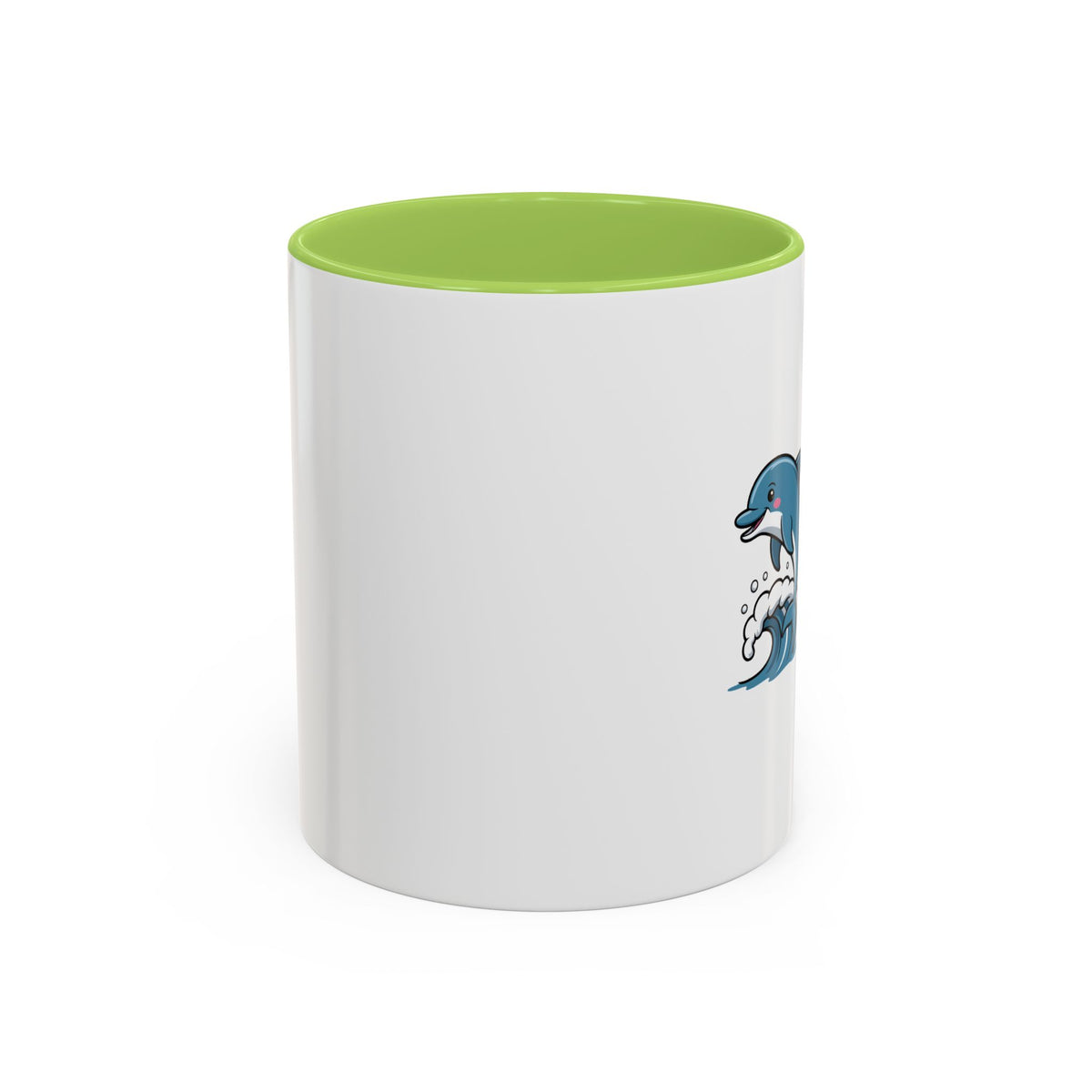 Cute Dolphin Mug, Jumping Dolphin Wave Coffee Mug, Ocean Lover Gift, Cartoon Dolphin Ceramic Cup, Beach Animal Lover Present