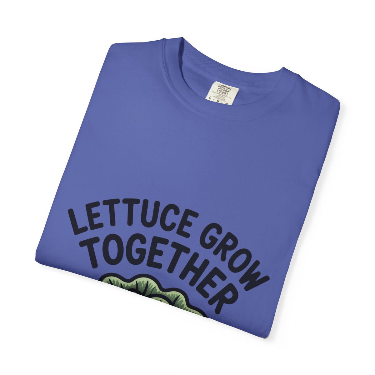 Lettuce Grow Together Shirt, Funny Vegetable Pun T-Shirt, Cute Cartoon Lettuce Tee, Gardener Gift, Plant Lover Shirt